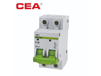 BA47 MCB,mini ciruit breaker,6kA breaking capacity