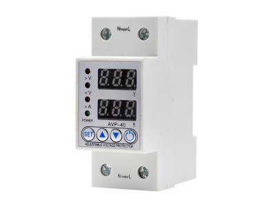 63A 230V 3in1 Display DIN Rail Adjustable Over Under Voltage Surge Protector