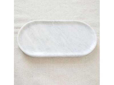 Carrara White Marble Fruit Plate