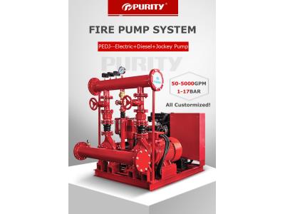 Fire Electric and Diesel and Jockey Fire Fighting Pump System PEDJ