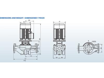 PTD Vertical inline centrifugal pump