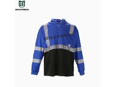 BDP1264S1 - Hooded Reflective T-Shirt Long Sleeve - BDP1264S1