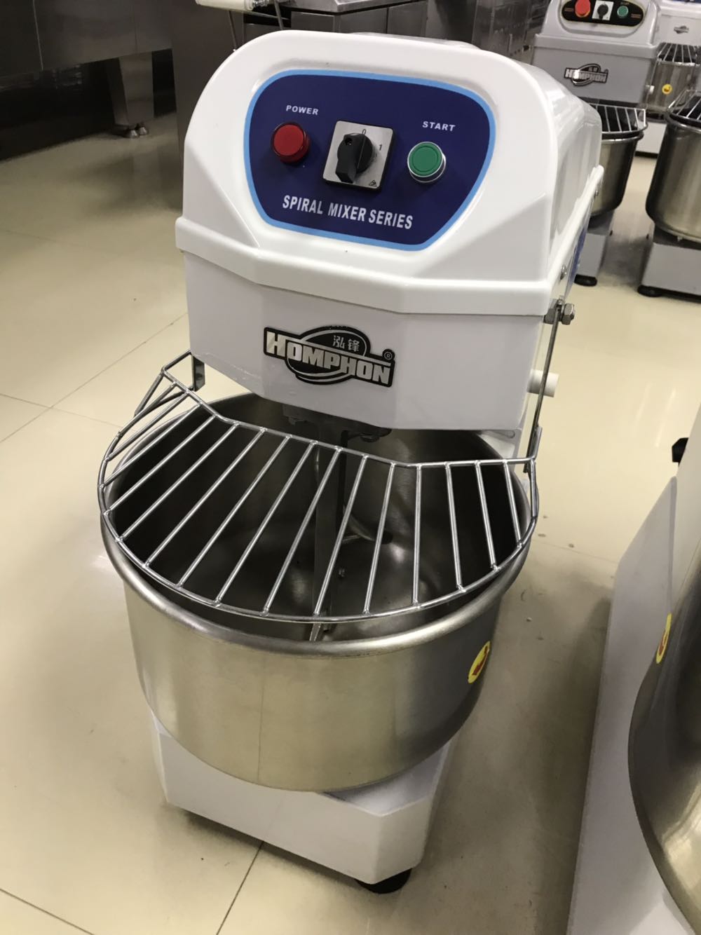 40Liter Single Phase Single Speed Spiral dough mixer HF40