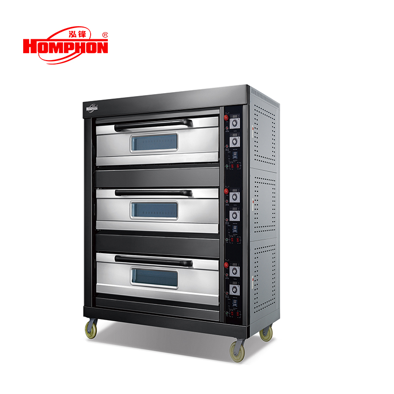 Commercial Gas Bread Oven Three Deck Six Tray