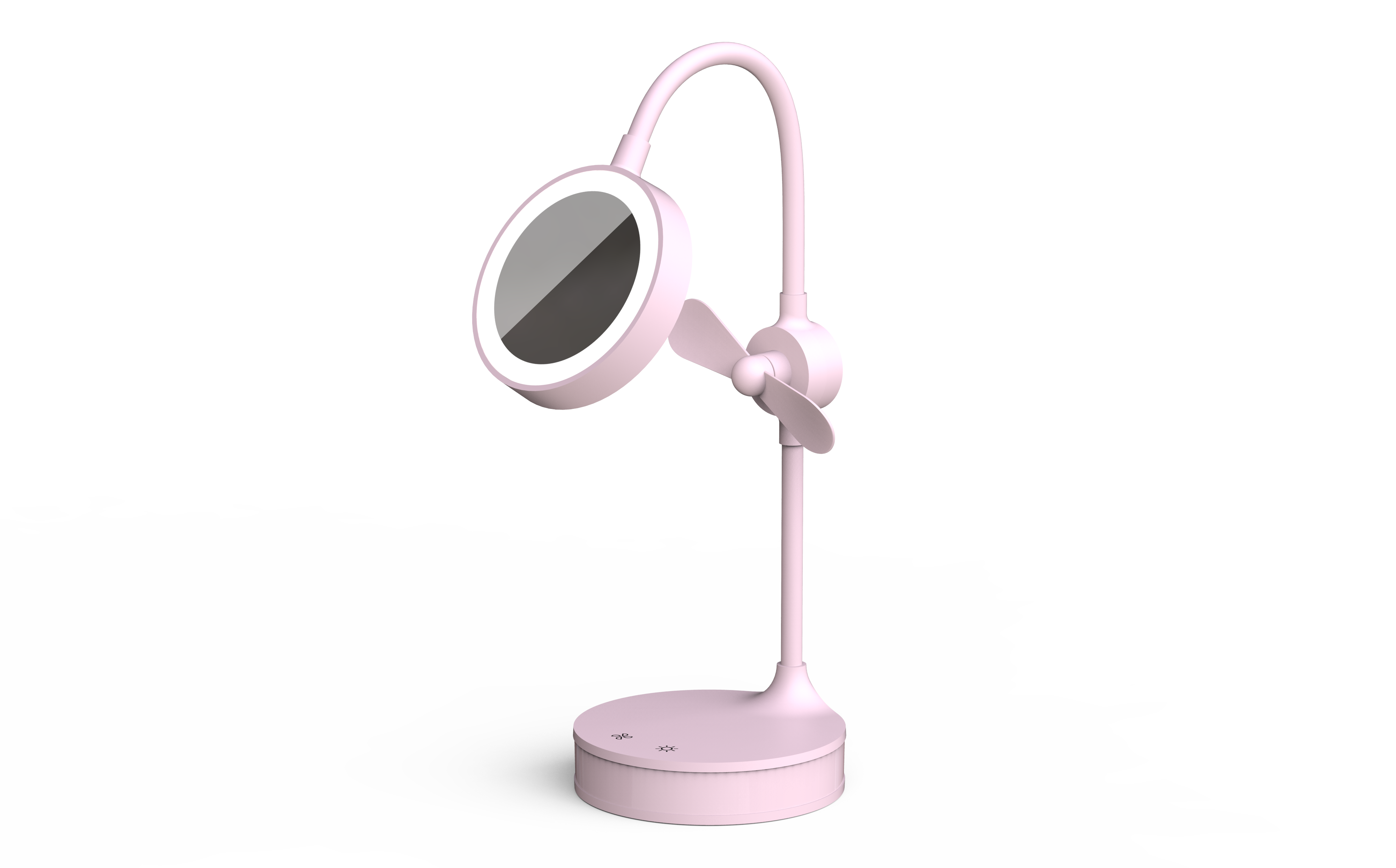 make-up mirror led lamp with mini fan