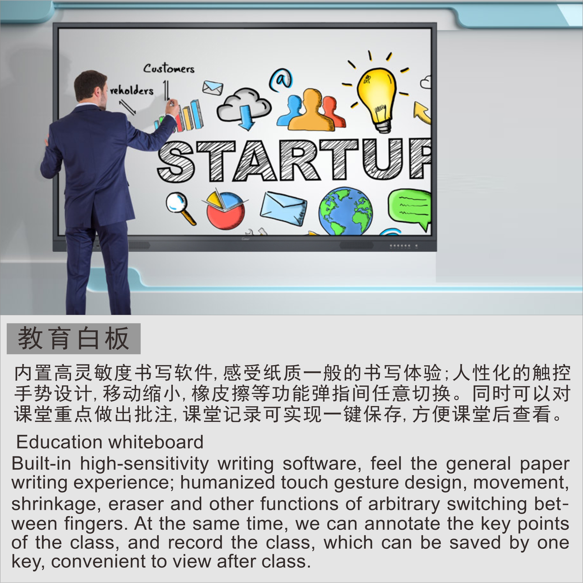 Education interactive whiteboard