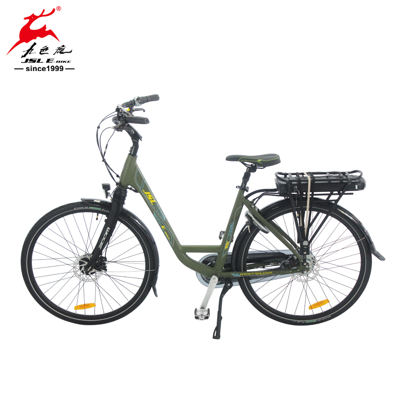 Hot Sell 700C Al Alloy Stepped Frame Women City Electric Bicycle