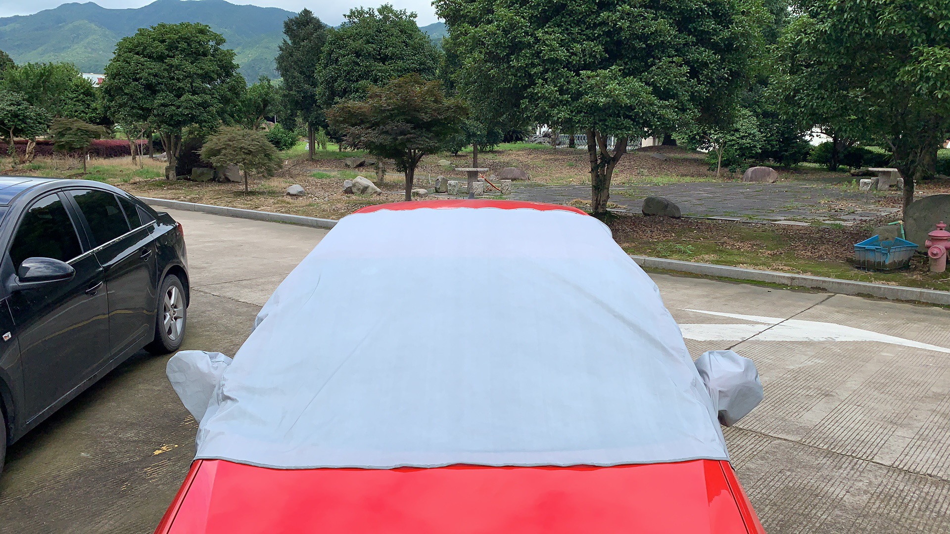 Half car cover easy storage  car windshield snow cover