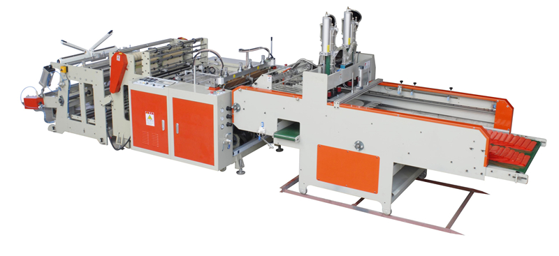 Double high-speed automatic bag making machine