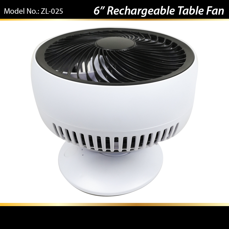 6inch Rechargeable Desk Fan