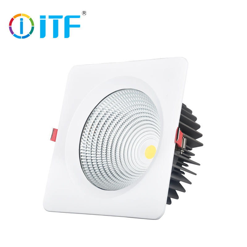 LED COB Square Down Light High Luminous Efficiency Recessed