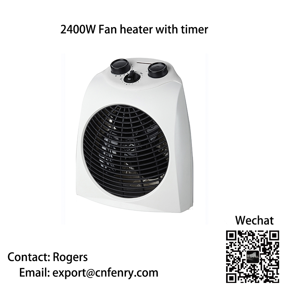 2400w fan heater with timer