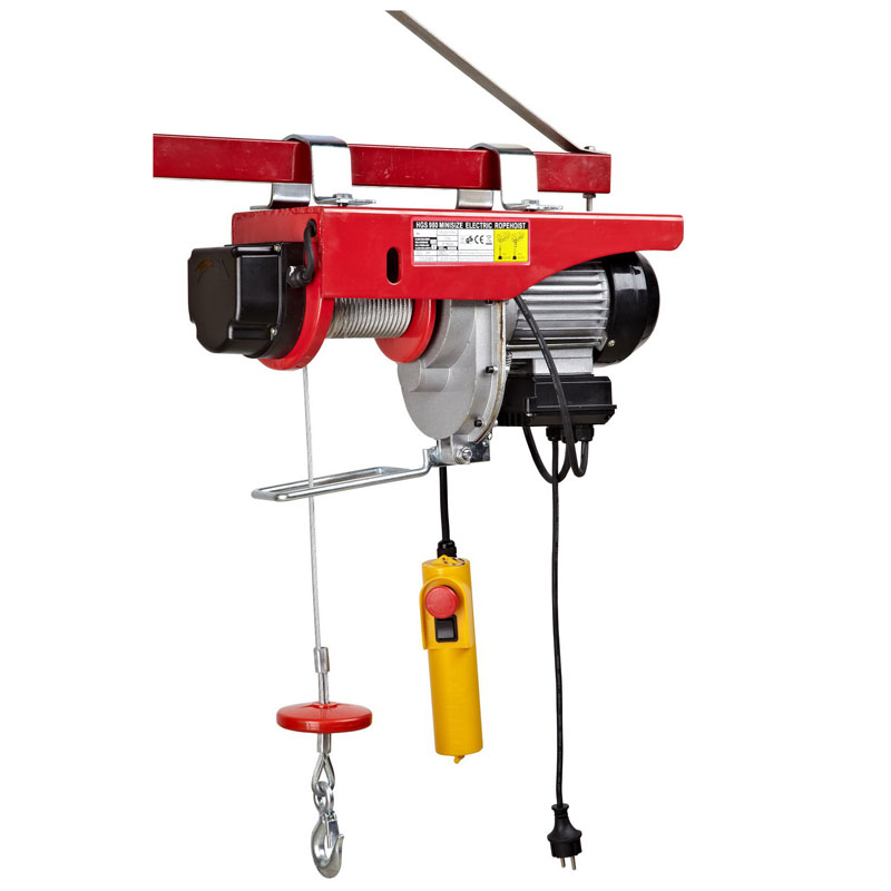 Single-phase electric wire rope hoist with double limits