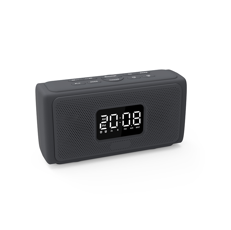 8W*2 Output 4000mAh Battery Clock Radio Bluetooth Speaker