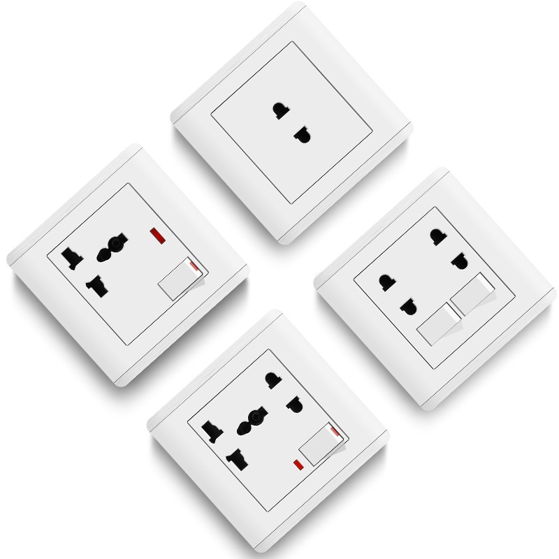 Factory customized British Standard Wall socket 86mm*86mm/146mm13A socket and light switch 220V-250V~