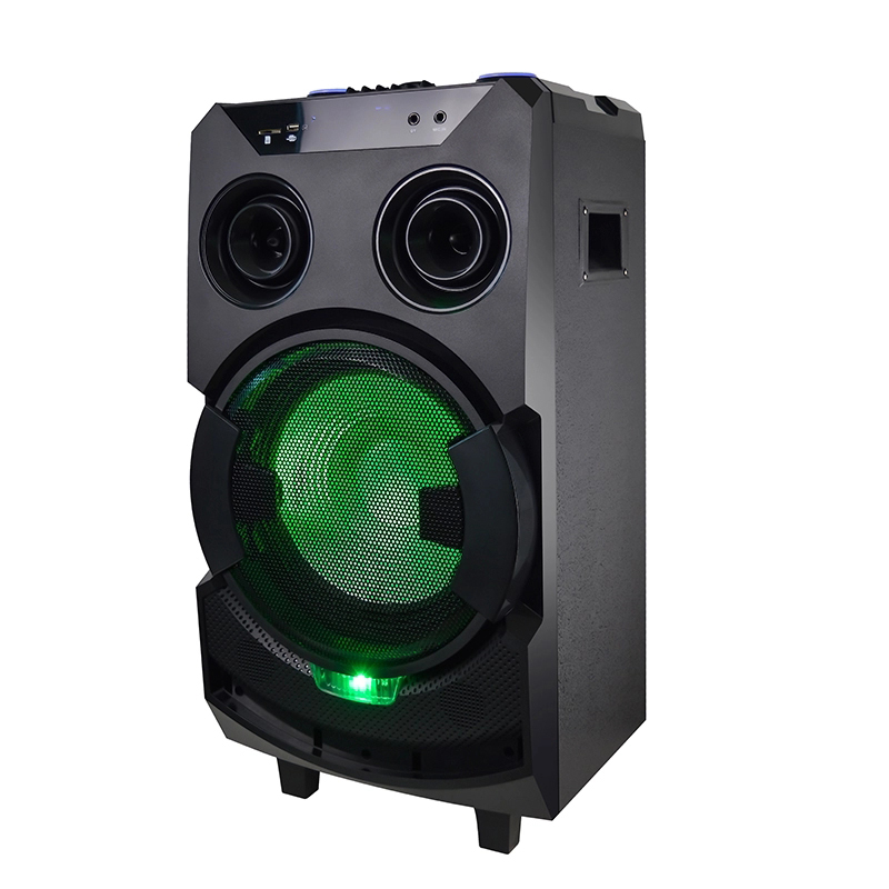trolley bluetooth powered speaker with led light 12inch