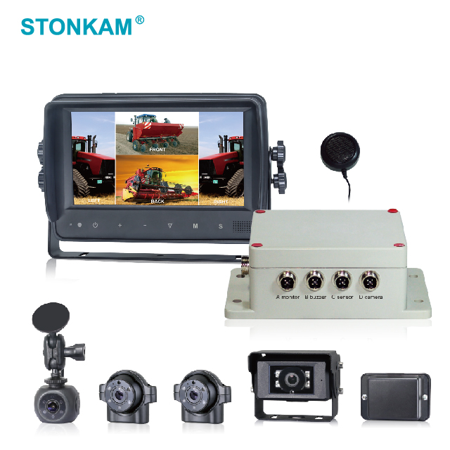 7 Inch Touchscreen Waterproof HD Quad-view Vehicle Monitoring System