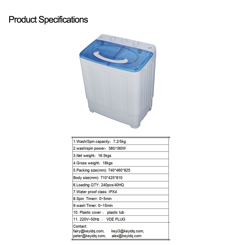 7.2KG Twin Tub Washing Machine