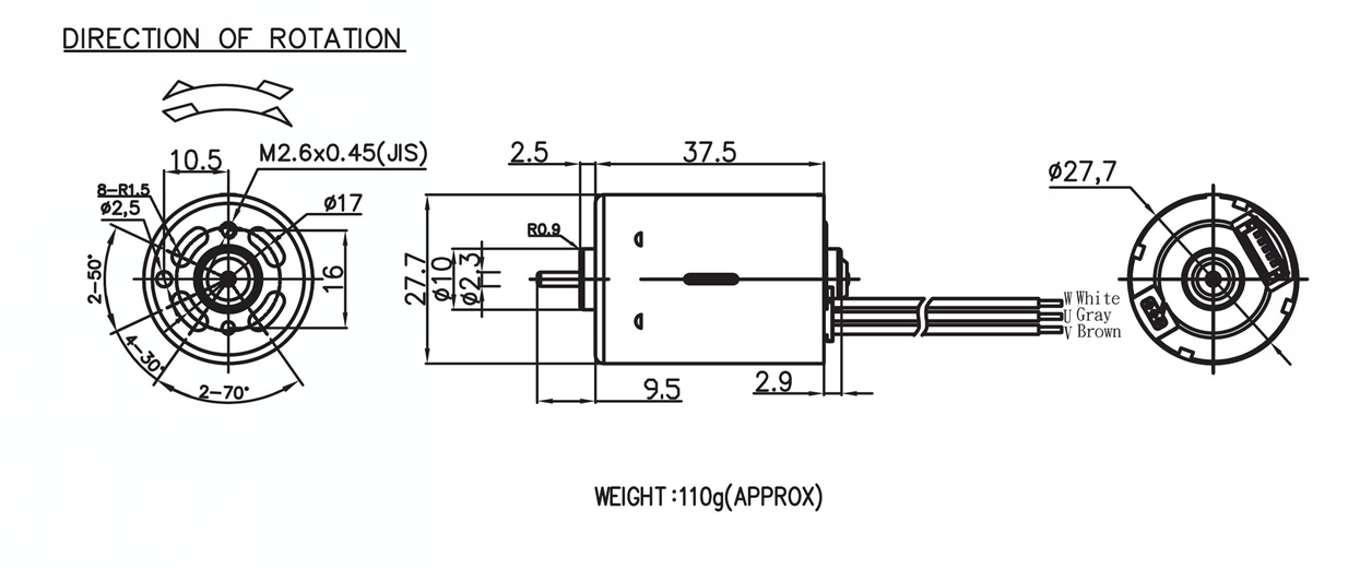Electric rotating barbecue brushless dc motor