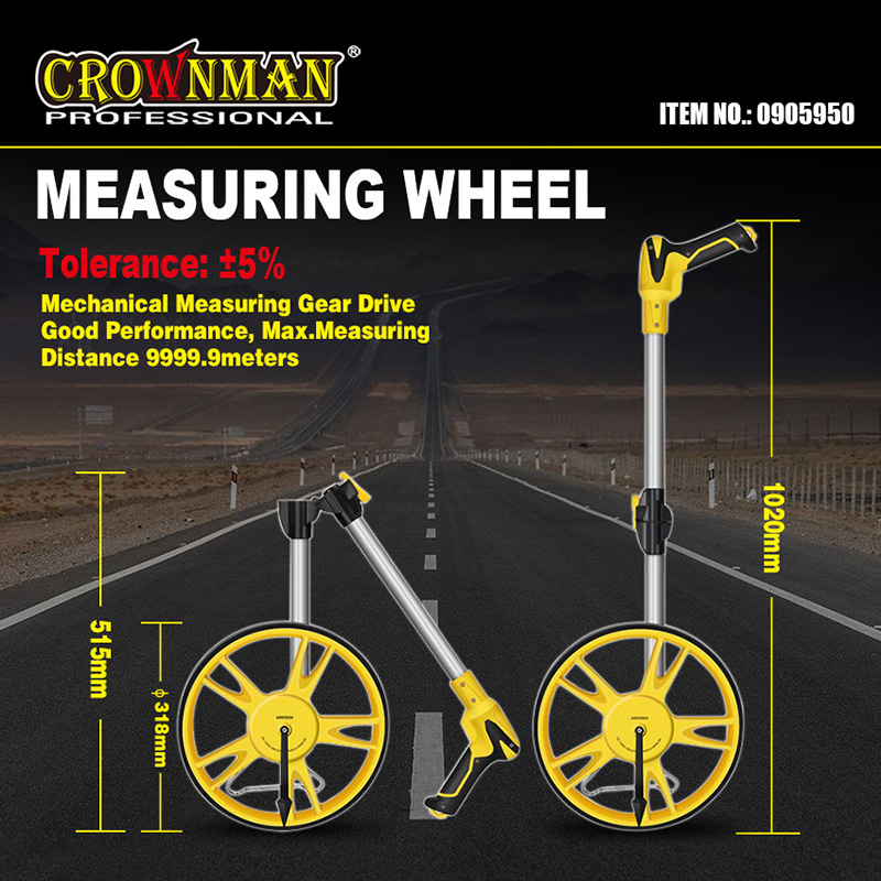 CROWNMAN Foldable Handle Measuring Wheel