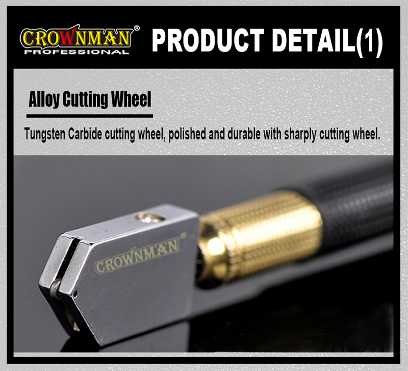 CROWNMAN Tungsten Carbide Oil Glass Cutter For Glass Tile Cutting
