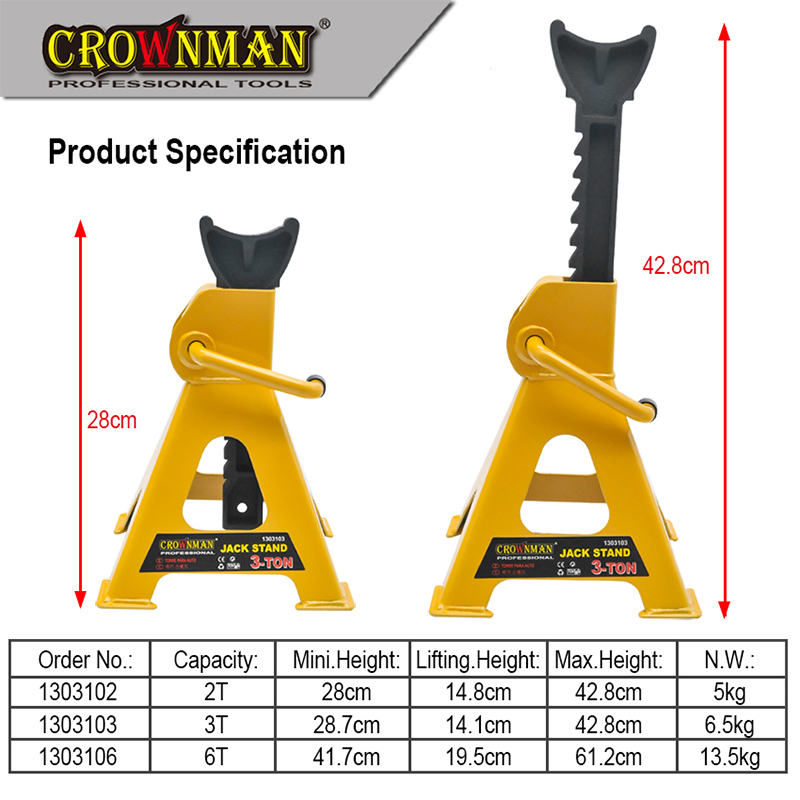 CROWNMAN Height Adjustable Jack Stand For Lifting