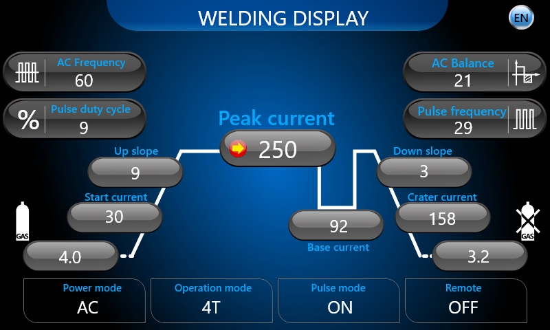 LCD screen TIG AC/DC welding machine