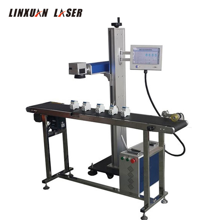 Production line flying fiber laser marking machine