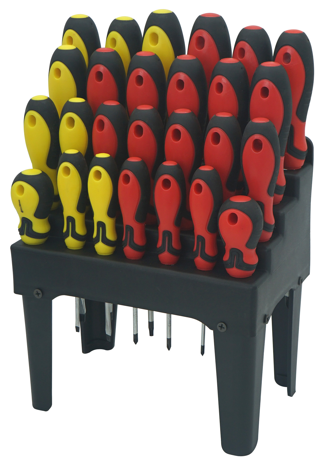 SCREWDRIVER SET WITH PLASTIC RACK