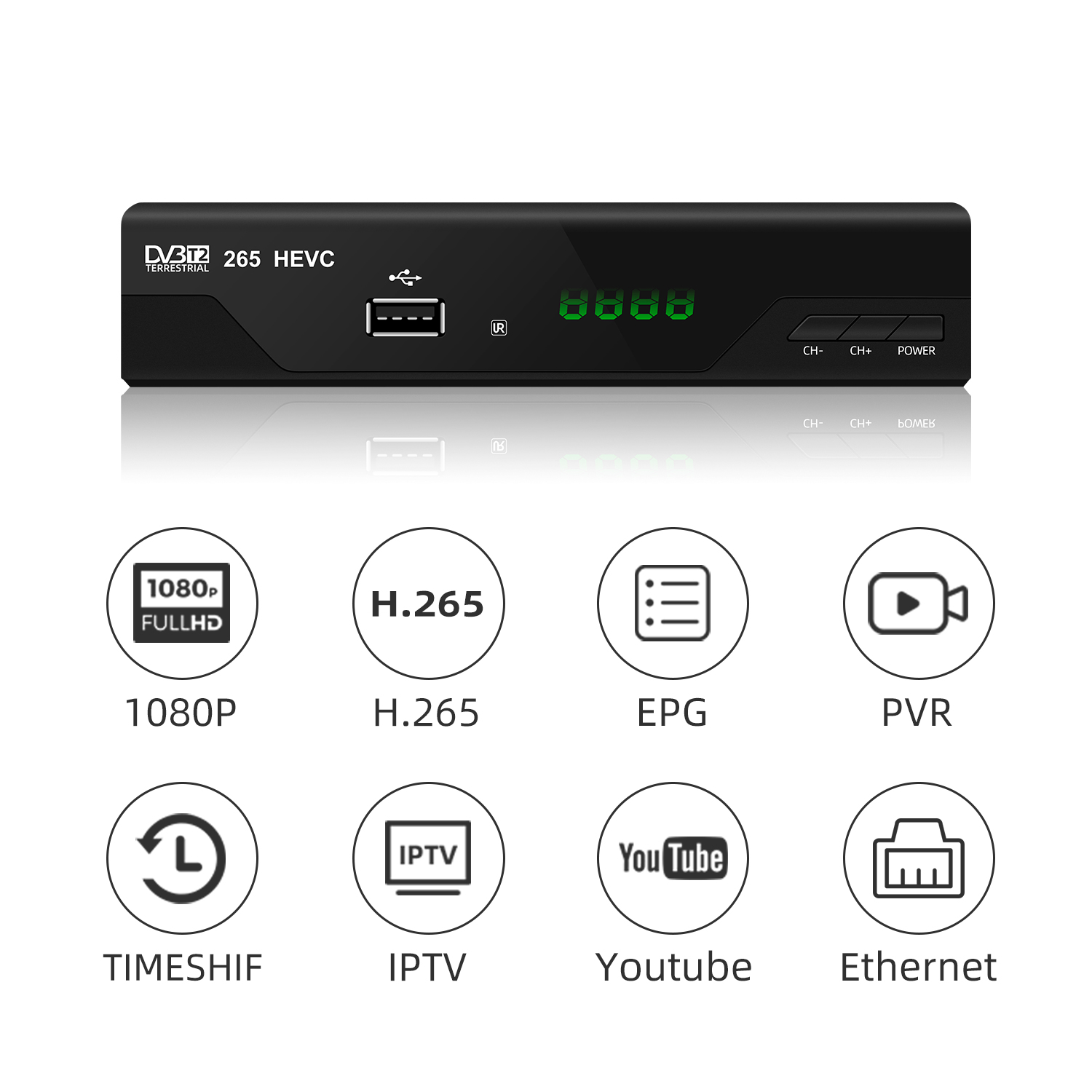H.265 DVB-T2 set top box