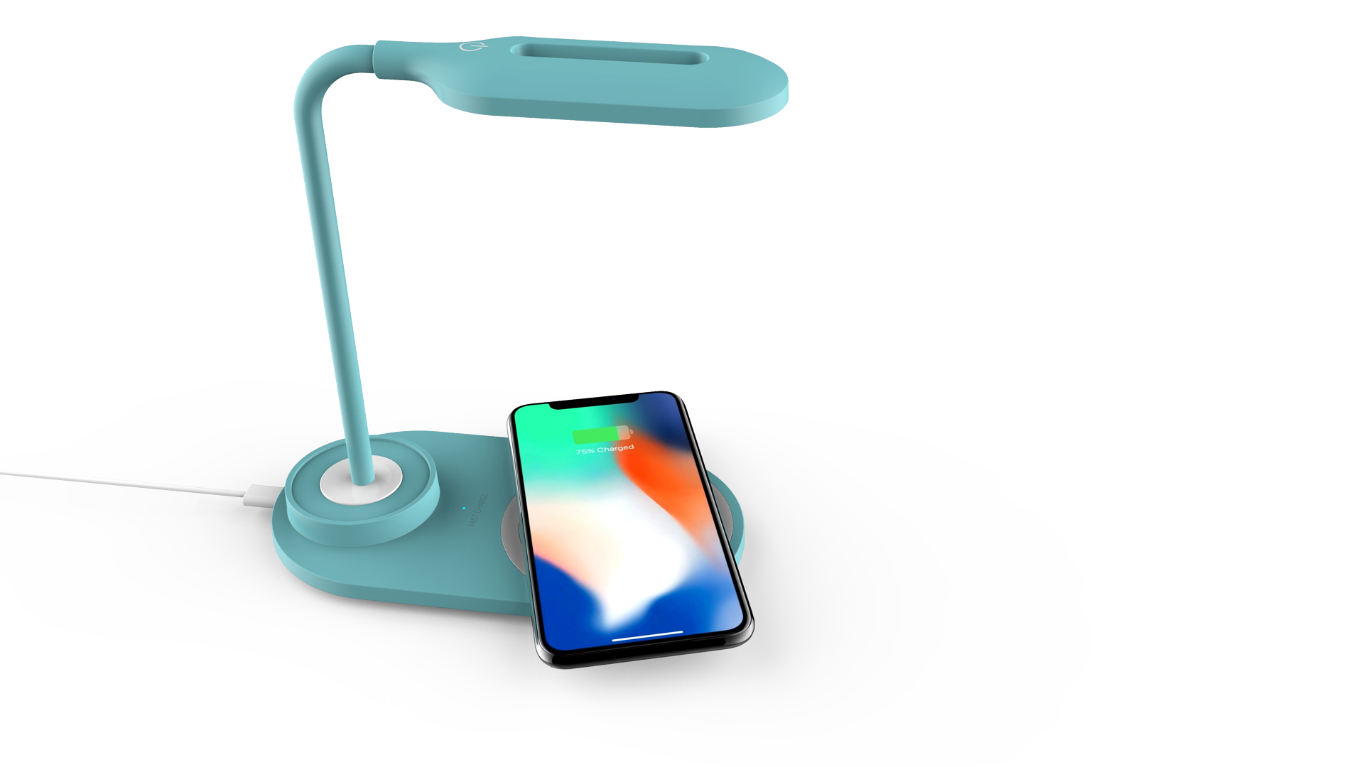 Eye caring desktop touch control LED light lamp with wireless charger