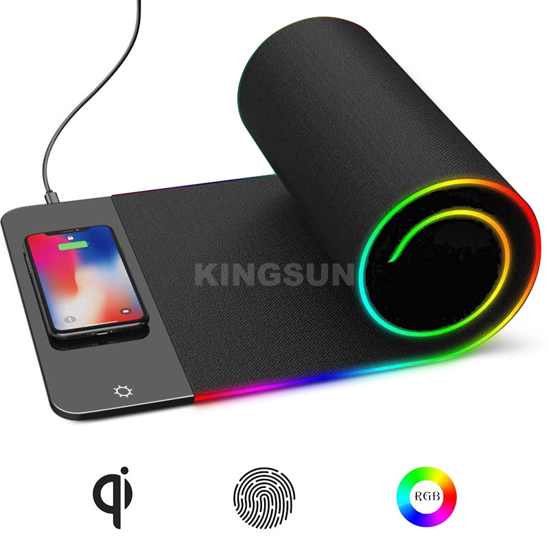 RGB Gaming Mouse Pad with Wireless Charger