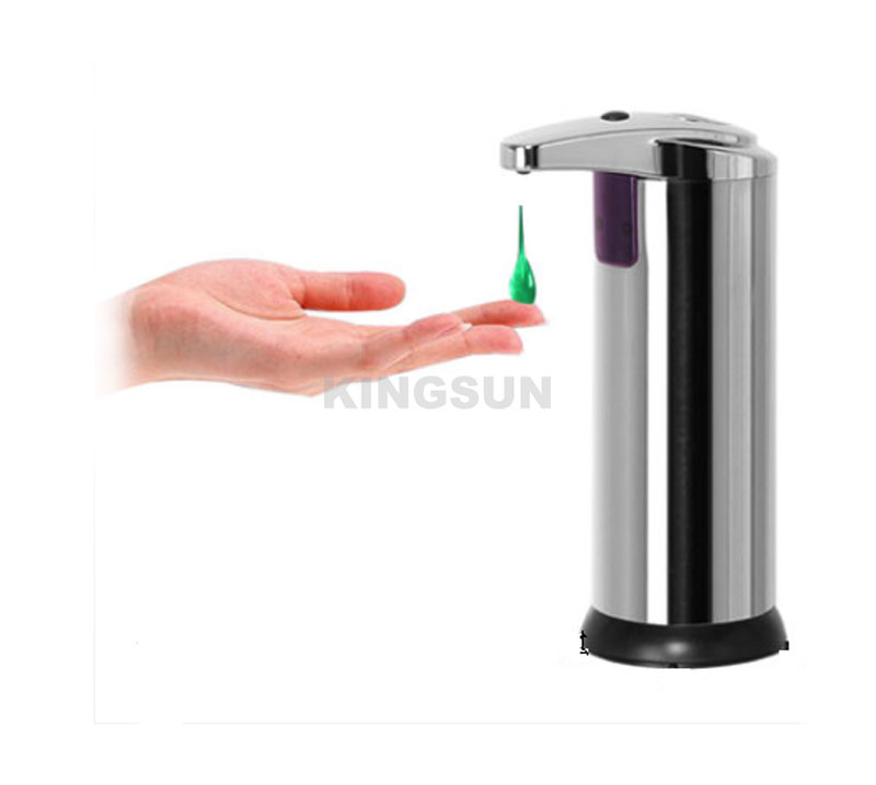 Motion sensor stainless steel liquid soap dispenser with waterproof base 220ml