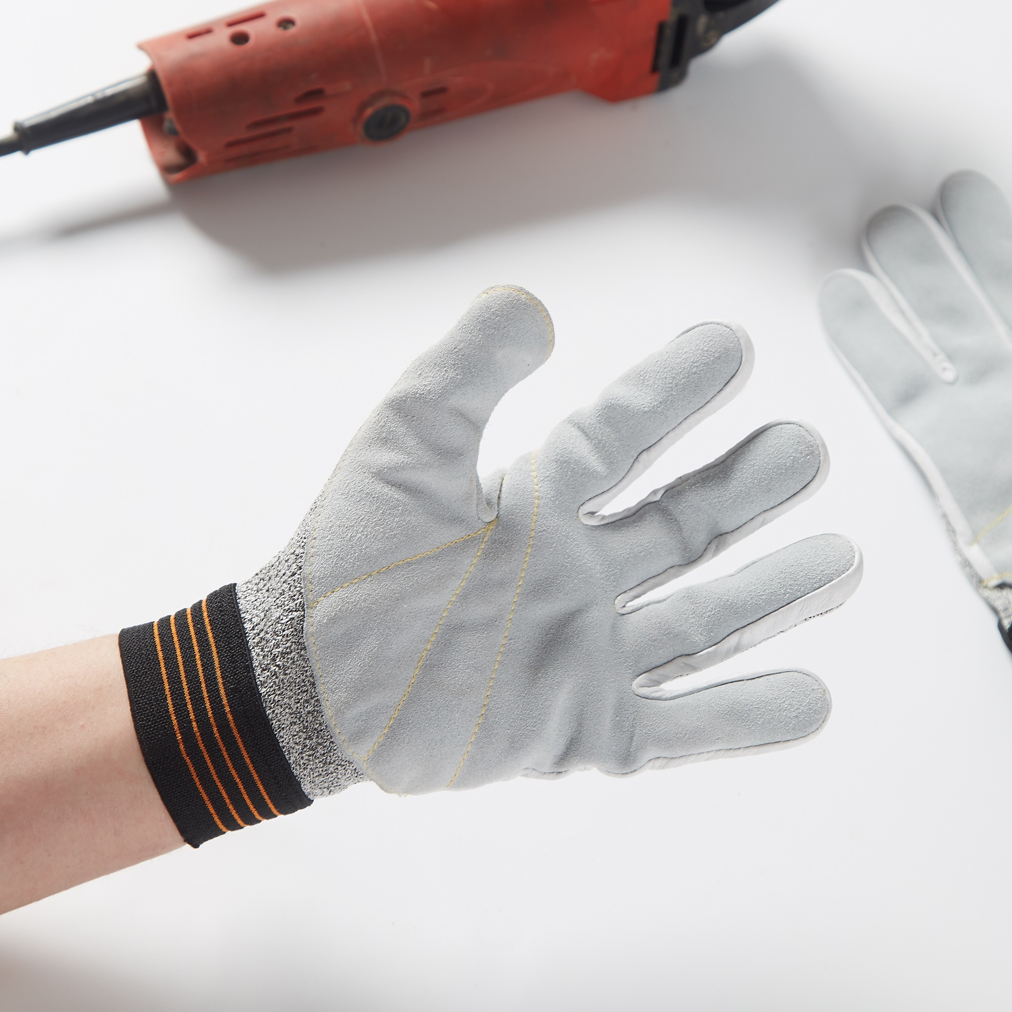 En388 4543 Hand Safety Anti Cut Construction Gloves Work Level 5 Cut Resistant Glove