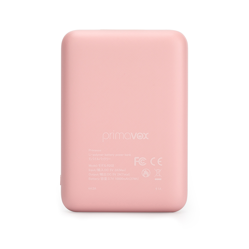 Primavox 5000mAh Portable Pink Color Ultra-thin Power Bank