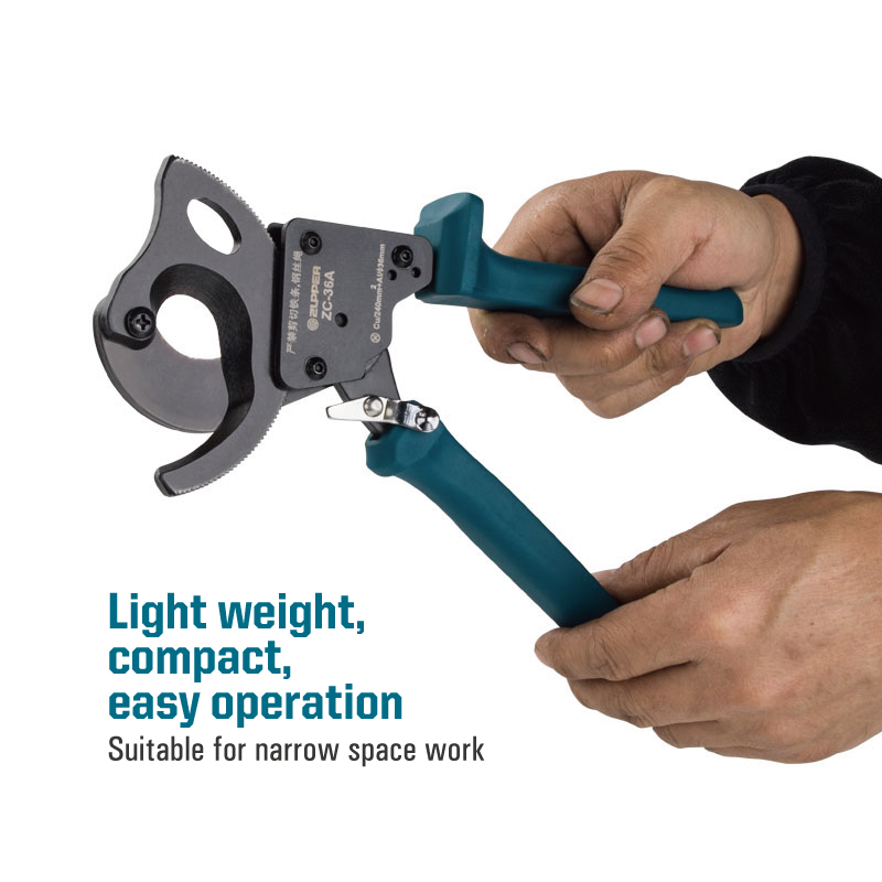 Hand ratchet cable cutter