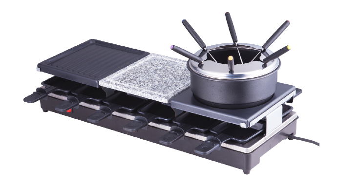 Raclette grill and fonue    Food processor