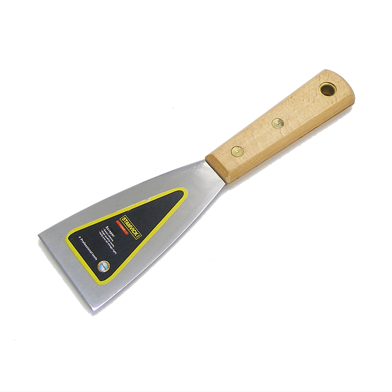 H0504/S SCRAPER CLIPPED WOODEN HANDLE