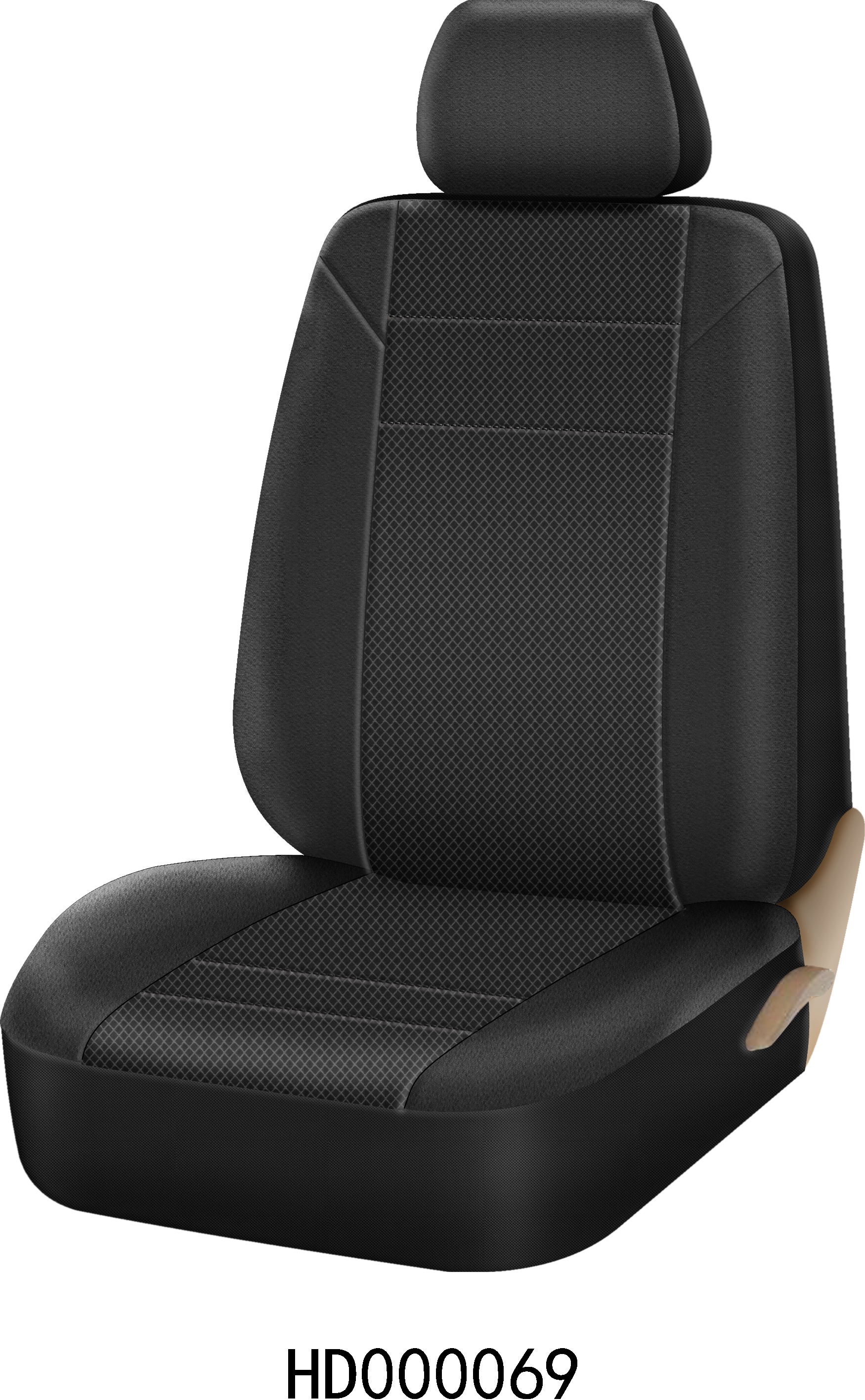 Embossed Low Back Car Seat Cover