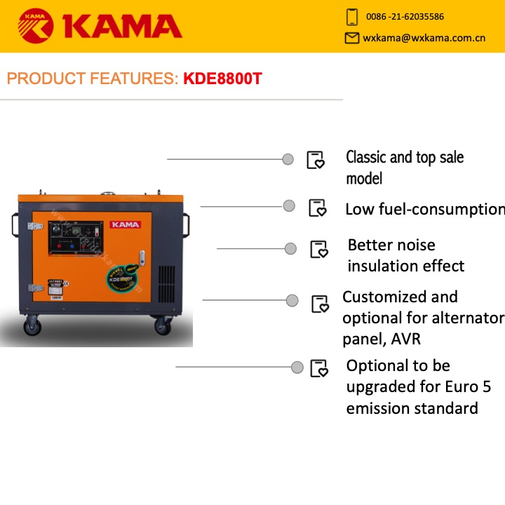 Diesel Generator Set-KDE8800T