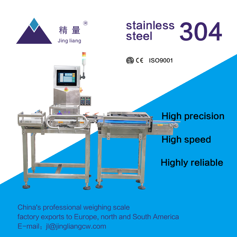 Weighing scale for bottled products