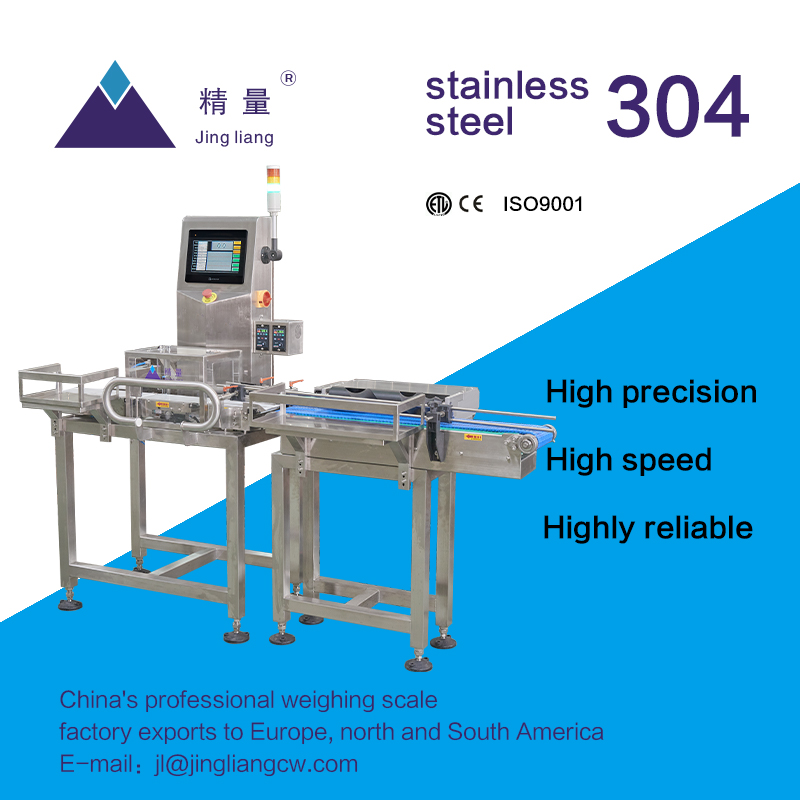 Weighing scale for bottled products