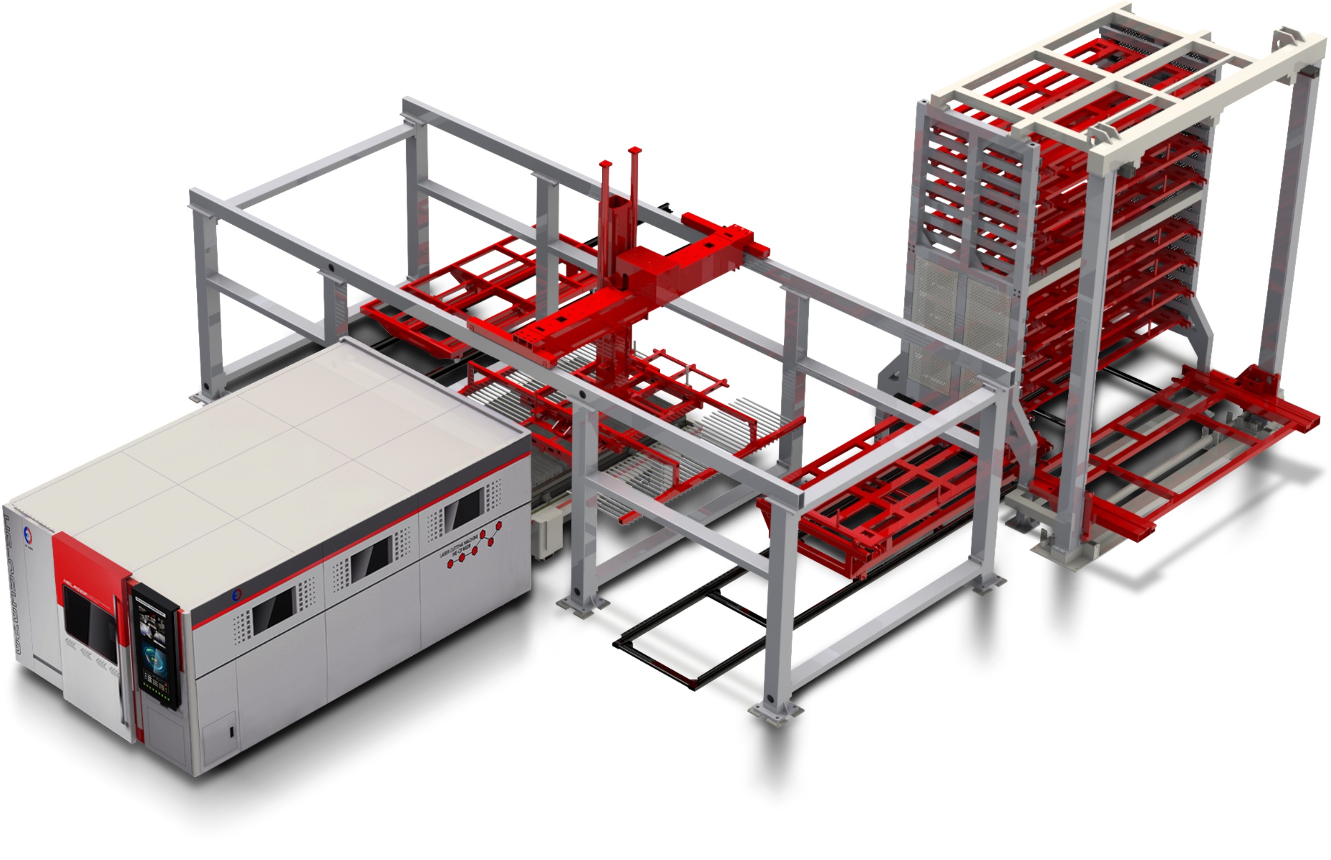 HEAP3015K Multi - layer storehouse plate automatic loading and unloading laser cutting production line