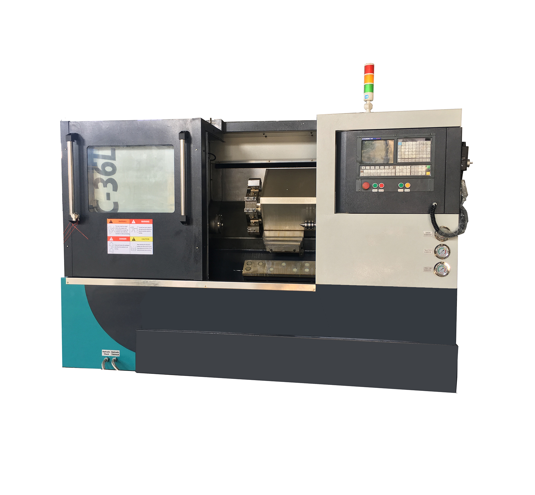 High Precision CNC Lathe with Slanting Bed