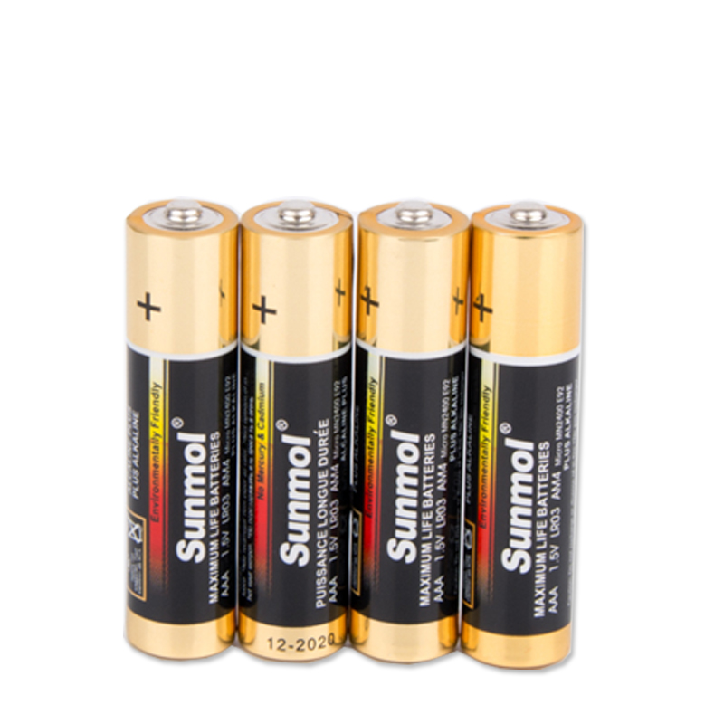 Sunmol Brand 24PCS/Case 12PCS/Case AAA Alkaline Batteries Pilas AAA 1.5V Aluminium Foil Jacket OEM Product