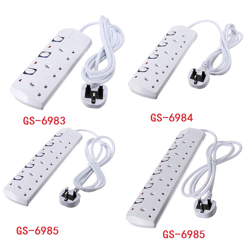 independent switch UK power extension strip socket