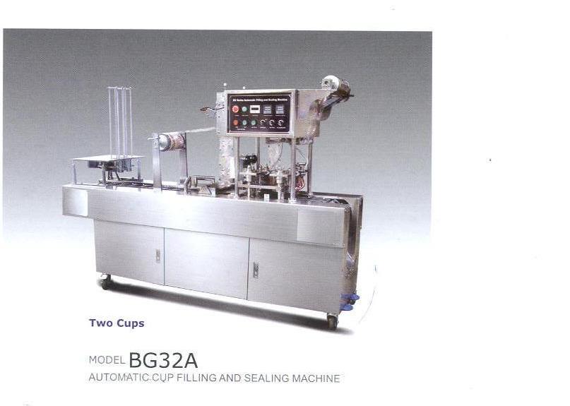 AUTOMATIC CUP FILLING AND SEALING MACHINE