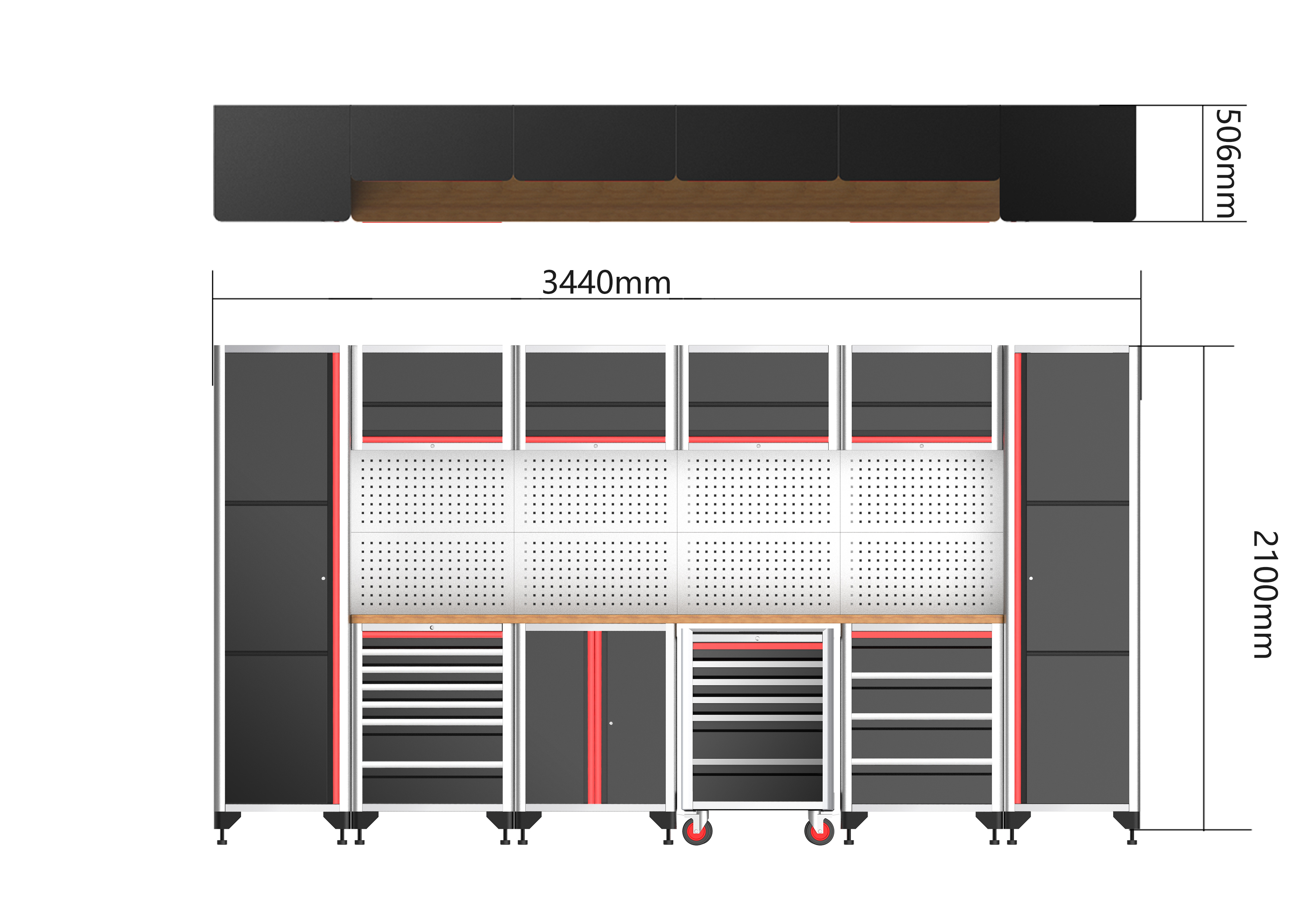 16 Pieces  Deluxe-Garage Organization Collection