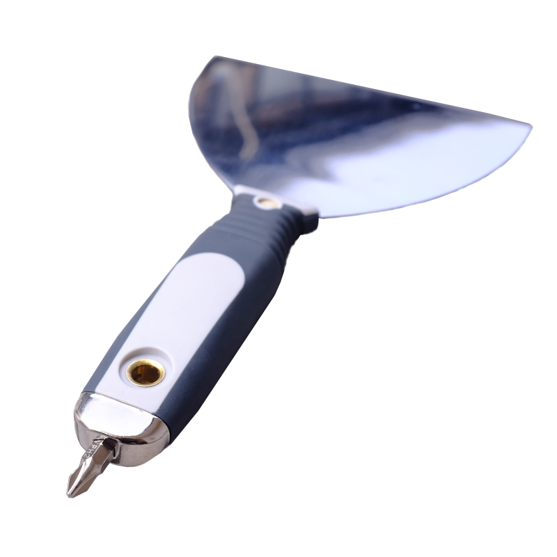 Double color soft plastic handle stainless steel putty knife