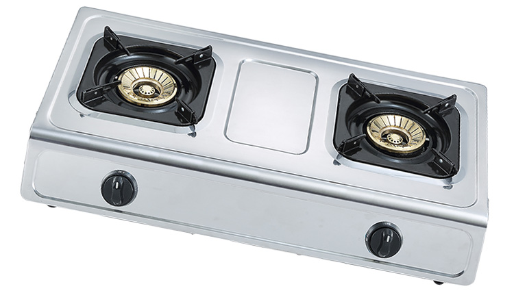 Double burner gas burner